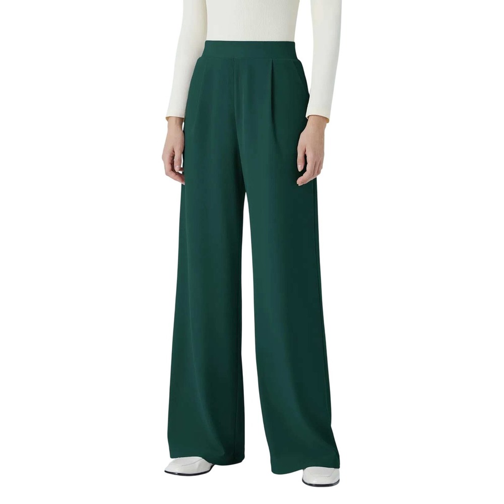 Halara Flex High‎ Waisted Wide Leg Pants XL NWT Rain Forest Green